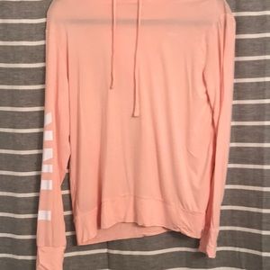 PINK lightweight hoodie with logos